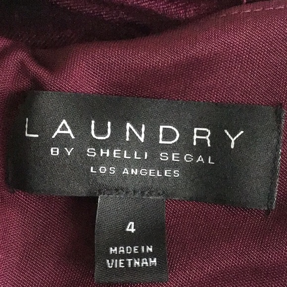 Laundry Shelli Segal Ruched Velvet Gown Slip Dress - Picture 7 of 8